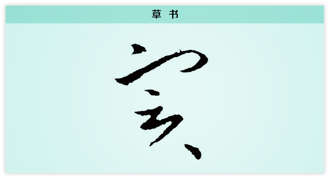 3文字演变实草书.png