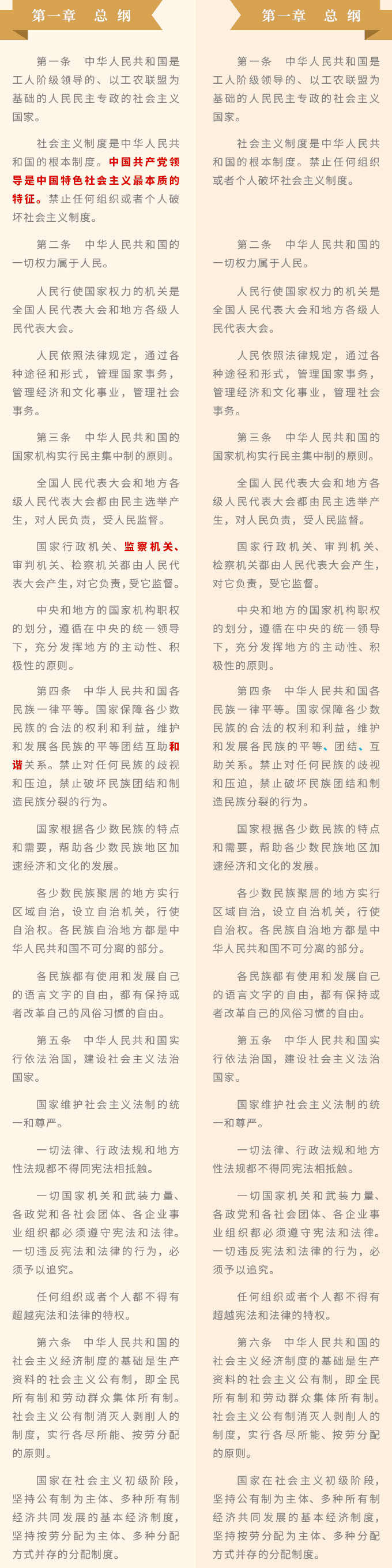 一图读懂:《中华人民共和国宪法》修改对比一览表-中央纪委网站